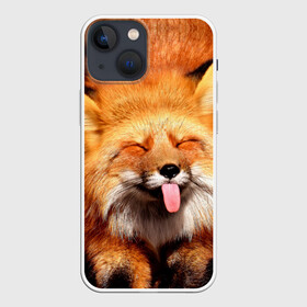 Чехол для iPhone 13 mini с принтом Лиса с языком в Санкт-Петербурге,  |  | ahegao | axerao | fox | аниме | девушке | женщине | животные | картинка | лис | лиса | лисенок | лисий хвост | лисичка | мужчине | парню | подарок | прикольная | пушистая | рыжая | с языком | смешная | хищник | язык