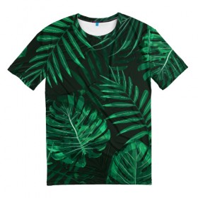 Мужская футболка 3D с принтом Джунгли в Санкт-Петербурге, 100% полиэфир | прямой крой, круглый вырез горловины, длина до линии бедер | 23 | 8 | вип | джунгли | дизайн | зеленый | листья | мода | новинка | новый год | подарок | путешествия | стритвир | топ | тренд | тропики