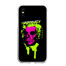 Чехол для iPhone XS Max матовый с принтом The Prodigy в Санкт-Петербурге, Силикон | Область печати: задняя сторона чехла, без боковых панелей | Тематика изображения на принте: 90 е | the prodigy | кит флинт | музыка | панк | рок | техно | череп | электро