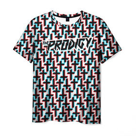 Мужская футболка 3D с принтом The Prodigy в Санкт-Петербурге, 100% полиэфир | прямой крой, круглый вырез горловины, длина до линии бедер | Тематика изображения на принте: keith flint | the prodigy | кит флинт