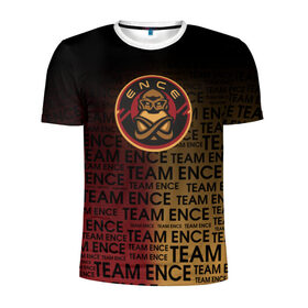 Мужская футболка 3D спортивная с принтом TEAM ENCE в Санкт-Петербурге, 100% полиэстер с улучшенными характеристиками | приталенный силуэт, круглая горловина, широкие плечи, сужается к линии бедра | ence | ence cs | ence cs go | ence esports | ence winstrike. | team ence