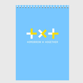 Скетчбук с принтом TOMORROW X TOGETHER TXT в Санкт-Петербурге, 100% бумага
 | 48 листов, плотность листов — 100 г/м2, плотность картонной обложки — 250 г/м2. Листы скреплены сверху удобной пружинной спиралью | bts | k pop | kpop | tomorrow x together | txt | бтс | к поп | кей поп | корейский поп | кпоп | поп | тикст | томмороу их тогезер