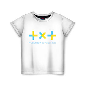 Детская футболка 3D с принтом TOMORROW X TOGETHER / TXT в Санкт-Петербурге, 100% гипоаллергенный полиэфир | прямой крой, круглый вырез горловины, длина до линии бедер, чуть спущенное плечо, ткань немного тянется | bighit | blackpink | bts | girls’ generation | got7 | k pop | kpop | super junior | tomorrow x together | txt | к поп | кейпоп | корейская группа | корейская музыка