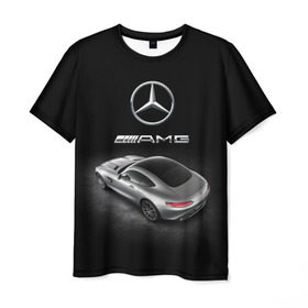 Мужская футболка 3D с принтом Mercedes V8 Biturbo AMG в Санкт-Петербурге, 100% полиэфир | прямой крой, круглый вырез горловины, длина до линии бедер | amg | cool | design | mercedes | mercedes benz | motorsport | power | prestige | race | silver | sport car | status | автоспорт | гонка | дизайн | круто | мерседес | мощь | престиж | серебряный | спорткар | статус