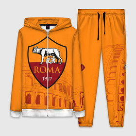 Женский костюм 3D с принтом Рома в Санкт-Петербурге,  |  | as roma | giallorossi | lupi | roma | romanista | волки | жёлто красные | италия | рома | серия а | форма | футбол | футболист | футбольная | футбольный клуб