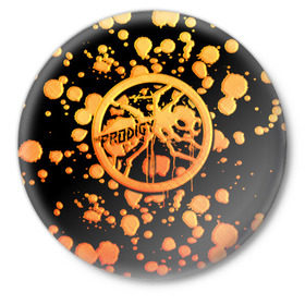 Значок с принтом The Prodigy в Санкт-Петербурге,  металл | круглая форма, металлическая застежка в виде булавки | Тематика изображения на принте: 