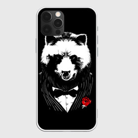 Чехол для iPhone 12 Pro с принтом Медведь авторитет в Санкт-Петербурге, силикон | область печати: задняя сторона чехла, без боковых панелей | authority | bear | go | авторитет | аль капоне | бабочка | в носу | взгляд | галстук | графика | дикий | животное | иллюстрация | картинка | кольцо | костюм | красная | крестный | мафия | медведь | мода | отец