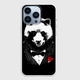 Чехол для iPhone 13 Pro с принтом Медведь авторитет в Санкт-Петербурге,  |  | authority | bear | go | авторитет | аль капоне | бабочка | в носу | взгляд | галстук | графика | дикий | животное | иллюстрация | картинка | кольцо | костюм | красная | крестный | мафия | медведь | мода | отец