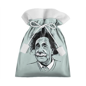 Подарочный 3D мешок с принтом Альберт Эйнштейн в Санкт-Петербурге, 100% полиэстер | Размер: 29*39 см | 
