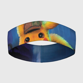 Повязка на голову 3D с принтом Detective Pikachu в Санкт-Петербурге,  |  | detective pikachu | pikachu | pokemon | детектив пикачу | пика | покемон