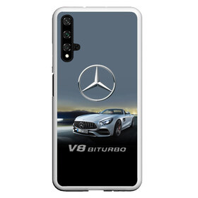 Чехол для Honor 20 с принтом V8 Biturbo в Санкт-Петербурге, Силикон | Область печати: задняя сторона чехла, без боковых панелей | amg | cool | design | mercedes | mercedes benz | motorsport | power | prestige | race | sport car | status | автоспорт | гонка | дизайн | круто | мерседес | мощь | престиж | спорткар | статус