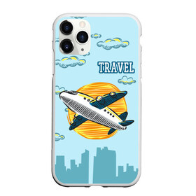 Чехол для iPhone 11 Pro Max матовый с принтом Путешествия в Санкт-Петербурге, Силикон |  | travel | город | небо | облака | путешествия | самолет | солнце | тревел | туризм