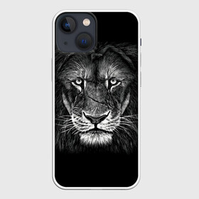 Чехол для iPhone 13 mini с принтом Lion Art в Санкт-Петербурге,  |  | акварель | арт | белый | взгляд | грива | дикий | живопись | зверь | искусство | король | кот | лев | львица | мазки | мощь | прайд | саванна | сила | царь | черный | шрам