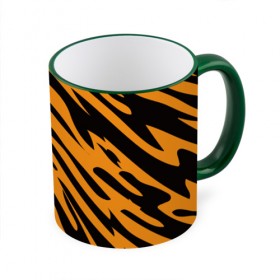 Кружка 3D с принтом Тигр в Санкт-Петербурге, керамика | ёмкость 330 мл | Тематика изображения на принте: животное | зверь | кардашьян | ким | кот | лев | оранжевый | полосы | рыжий | тигр | черный