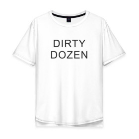 Мужская футболка хлопок Oversize с принтом DIRTY DOZEN (The Prodigy) в Санкт-Петербурге, 100% хлопок | свободный крой, круглый ворот, “спинка” длиннее передней части | dirty dozen | keith flint | the prodigy | кинт флинт | клубная музыка | продиджи