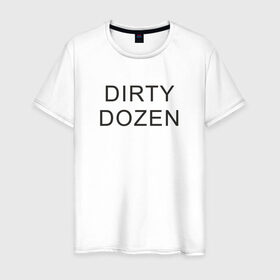 Мужская футболка хлопок с принтом DIRTY DOZEN (The Prodigy) в Санкт-Петербурге, 100% хлопок | прямой крой, круглый вырез горловины, длина до линии бедер, слегка спущенное плечо. | dirty dozen | keith flint | the prodigy | кинт флинт | клубная музыка | продиджи