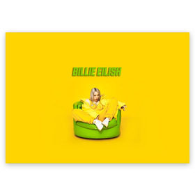 Поздравительная открытка с принтом Billie Eilish в Санкт-Петербурге, 100% бумага | плотность бумаги 280 г/м2, матовая, на обратной стороне линовка и место для марки
 | bilie | billi | billie | eilish | eillish | elish | ellish | eyes | ocean | pop music | айлиш | алиш | били | билли | музыка | певица | поп | эйлиш | элиш