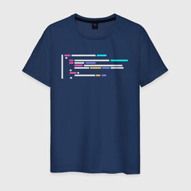 Мужская футболка хлопок с принтом Подсветка синтаксиса кода в Санкт-Петербурге, 100% хлопок | прямой крой, круглый вырез горловины, длина до линии бедер, слегка спущенное плечо. | 1с | c | highlighter | java | javascript | php | programmer | sql | syntax | код | компьютер | программа | с++ | сисадмин