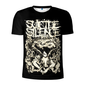 Мужская футболка 3D спортивная с принтом Suicide Silence в Санкт-Петербурге, 100% полиэстер с улучшенными характеристиками | приталенный силуэт, круглая горловина, широкие плечи, сужается к линии бедра | metal | suicide silence | грув метал | группы | дэткор | метал | музыка | ню метал | рок