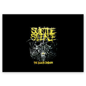 Поздравительная открытка с принтом Suicide Silence в Санкт-Петербурге, 100% бумага | плотность бумаги 280 г/м2, матовая, на обратной стороне линовка и место для марки
 | metal | suicide silence | грув метал | группы | дэткор | метал | музыка | ню метал | рок