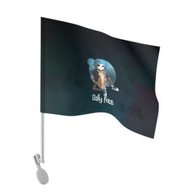 Флаг для автомобиля с принтом Sally Face в Санкт-Петербурге, 100% полиэстер | Размер: 30*21 см | blue | diane | face | fisher | gizmo | henry | johnson | killer | larry | sally | генри | гизмо | джонсон | диана | ларри | лицо | салли | фейс | фишер