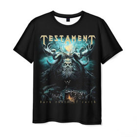Мужская футболка 3D с принтом Testament в Санкт-Петербурге, 100% полиэфир | прямой крой, круглый вырез горловины, длина до линии бедер | heavy metal | metal | testament | группы | дэт метал | метал | музыка | рок | трэш метал | хеви метал
