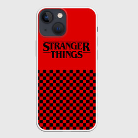 Чехол для iPhone 13 mini с принтом STRANGER THINGS в Санкт-Петербурге,  |  | 11 | checkerboard | eggo | eleven | netflix | stranger | things | бобби | браун | дела | крайне | милли | обратная | одинадцать | одиннадцать | очень | события | сторона | странные | стренджер | темная