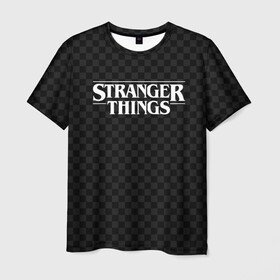 Мужская футболка 3D с принтом STRANGER THINGS в Санкт-Петербурге, 100% полиэфир | прямой крой, круглый вырез горловины, длина до линии бедер | 11 | checkerboard | eggo | eleven | netflix | stranger | things | бобби | браун | дела | крайне | милли | обратная | одинадцать | одиннадцать | очень | события | сторона | странные | стренджер | темная