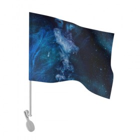 Флаг для автомобиля с принтом Синий космос в Санкт-Петербурге, 100% полиэстер | Размер: 30*21 см | big | арт | крупные арты | крупные принты | сумаcшедшие арты