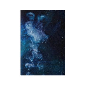 Обложка для паспорта матовая кожа с принтом Синий космос в Санкт-Петербурге, натуральная матовая кожа | размер 19,3 х 13,7 см; прозрачные пластиковые крепления | big | арт | крупные арты | крупные принты | сумаcшедшие арты