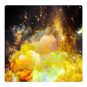 Магнитный плакат 3Х3 с принтом Желтая краска в Санкт-Петербурге, Полимерный материал с магнитным слоем | 9 деталей размером 9*9 см | big | арт | крупные арты | крупные принты | сумаcшедшие арты