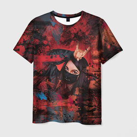 Мужская футболка 3D с принтом Буря красок Tenderlybae в Санкт-Петербурге, 100% полиэфир | прямой крой, круглый вырез горловины, длина до линии бедер | tenderlybae | амина | амина мирзоева | мерч | тендерлибае