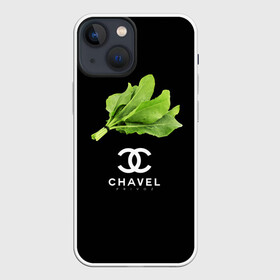 Чехол для iPhone 13 mini с принтом Chavel в Санкт-Петербурге,  |  | Тематика изображения на принте: chanel | антитренд | шанель