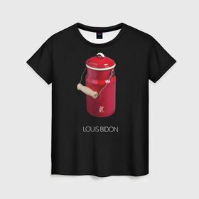 Женская футболка 3D с принтом Louis Bidon в Санкт-Петербурге, 100% полиэфир ( синтетическое хлопкоподобное полотно) | прямой крой, круглый вырез горловины, длина до линии бедер | антитренд | луи витон