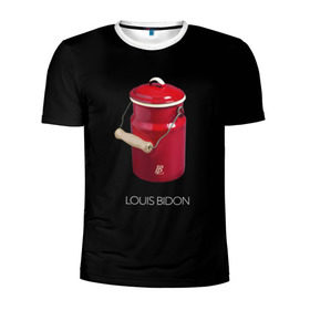 Мужская футболка 3D спортивная с принтом Louis Bidon в Санкт-Петербурге, 100% полиэстер с улучшенными характеристиками | приталенный силуэт, круглая горловина, широкие плечи, сужается к линии бедра | антитренд | луи витон