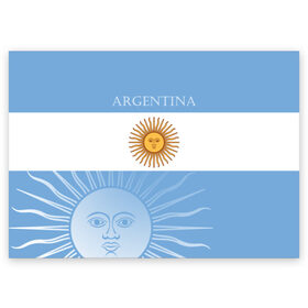 Поздравительная открытка с принтом Аргентина в Санкт-Петербурге, 100% бумага | плотность бумаги 280 г/м2, матовая, на обратной стороне линовка и место для марки
 | Тематика изображения на принте: argentina | аргентина | аргентинская сборная | сборная | сборная аргентины | сборная аргентины по футболу | сборные | форма | футбол | футбольные сборные | чемпионат | чемпионат мира