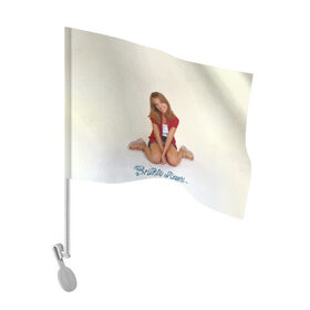 Флаг для автомобиля с принтом Oldschool Britney в Санкт-Петербурге, 100% полиэстер | Размер: 30*21 см | britney | britneyspears | glitch | icon | jean | pop | princess | spears | usa | бритни | бритниспирс | глич | джин | поп | работа | спирс | сша