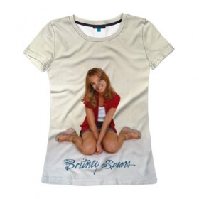 Женская футболка 3D с принтом Oldschool Britney в Санкт-Петербурге, 100% полиэфир ( синтетическое хлопкоподобное полотно) | прямой крой, круглый вырез горловины, длина до линии бедер | britney | britneyspears | glitch | icon | jean | pop | princess | spears | usa | бритни | бритниспирс | глич | джин | поп | работа | спирс | сша