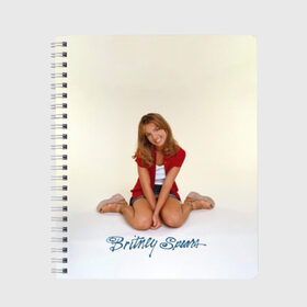 Тетрадь с принтом Oldschool Britney в Санкт-Петербурге, 100% бумага | 48 листов, плотность листов — 60 г/м2, плотность картонной обложки — 250 г/м2. Листы скреплены сбоку удобной пружинной спиралью. Уголки страниц и обложки скругленные. Цвет линий — светло-серый
 | britney | britneyspears | glitch | icon | jean | pop | princess | spears | usa | бритни | бритниспирс | глич | джин | поп | работа | спирс | сша