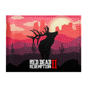 Обложка для студенческого билета с принтом RDR II в Санкт-Петербурге, натуральная кожа | Размер: 11*8 см; Печать на всей внешней стороне | gta | rdr 2 | red dead redemption 2 | west | дикий запад | добыча | закат солнца | игра | кактусы | каньон | квест | легендарный олень в rdr 2 | новинки игр | рога оленя