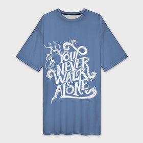 Платье-футболка 3D с принтом You Never Walk Alone в Санкт-Петербурге,  |  | army | blackpink | bts | btsarmy | exo | jhope | jimin | jin | jungkook | k pop | kpop | mon | monster | rap | suga | wings | бтс