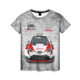 Женская футболка 3D с принтом WRC Toyota в Санкт-Петербурге, 100% полиэфир ( синтетическое хлопкоподобное полотно) | прямой крой, круглый вырез горловины, длина до линии бедер | auto | car | championship | race | rally | toyota | world | wrc | авто | гонки | машина | ралли | трасса | трек | чемпионат