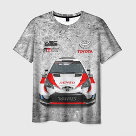 Мужская футболка 3D с принтом WRC Toyota в Санкт-Петербурге, 100% полиэфир | прямой крой, круглый вырез горловины, длина до линии бедер | Тематика изображения на принте: auto | car | championship | race | rally | toyota | world | wrc | авто | гонки | машина | ралли | трасса | трек | чемпионат