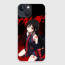 Чехол для iPhone 13 mini с принтом Акаме в красной дымке в Санкт-Петербурге,  |  | akame ga kill | акаме | акамэ га киру | аниме | манга | ночной рейд