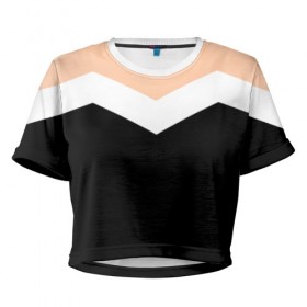 Женская футболка Cropp-top с принтом Простота в Санкт-Петербурге, 100% полиэстер | круглая горловина, длина футболки до линии талии, рукава с отворотами | минимализм
