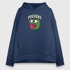 Женское худи Oversize хлопок с принтом Pepe в Санкт-Петербурге, френч-терри — 70% хлопок, 30% полиэстер. Мягкий теплый начес внутри —100% хлопок | боковые карманы, эластичные манжеты и нижняя кромка, капюшон на магнитной кнопке | bad | dab | frog | good | kek | make pepe great again | pepe | sad | sad frog | vote for pepe | кек | лягушка | мем | мемы | пепе | со смыслом | фрог