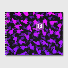 Альбом для рисования с принтом Fortnite (Лама) 2 в Санкт-Петербурге, 100% бумага
 | матовая бумага, плотность 200 мг. | fortnite | game | ninja | online. twitch | битва | игра | камуфляж | король | ниндзя | онлайн | твич | форнайт | фортнайт