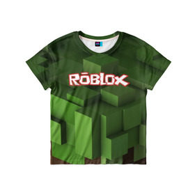 Детская футболка 3D с принтом Roblox в Санкт-Петербурге, 100% гипоаллергенный полиэфир | прямой крой, круглый вырез горловины, длина до линии бедер, чуть спущенное плечо, ткань немного тянется | play | roblox | детская | для детей | игра | онлайн | ребенку | роблокс | роболкс | симулятор