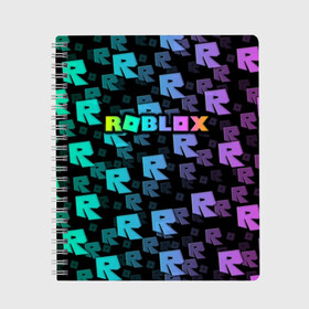 Тетрадь с принтом Roblox в Санкт-Петербурге, 100% бумага | 48 листов, плотность листов — 60 г/м2, плотность картонной обложки — 250 г/м2. Листы скреплены сбоку удобной пружинной спиралью. Уголки страниц и обложки скругленные. Цвет линий — светло-серый
 | roblox   массовая многопользовательская онлайн игра