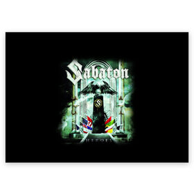 Поздравительная открытка с принтом Sabaton в Санкт-Петербурге, 100% бумага | плотность бумаги 280 г/м2, матовая, на обратной стороне линовка и место для марки
 | heavy metal | metal | sabaton | группы | метал | музыка | пауэр метал | рок | сабатон | хэви метал